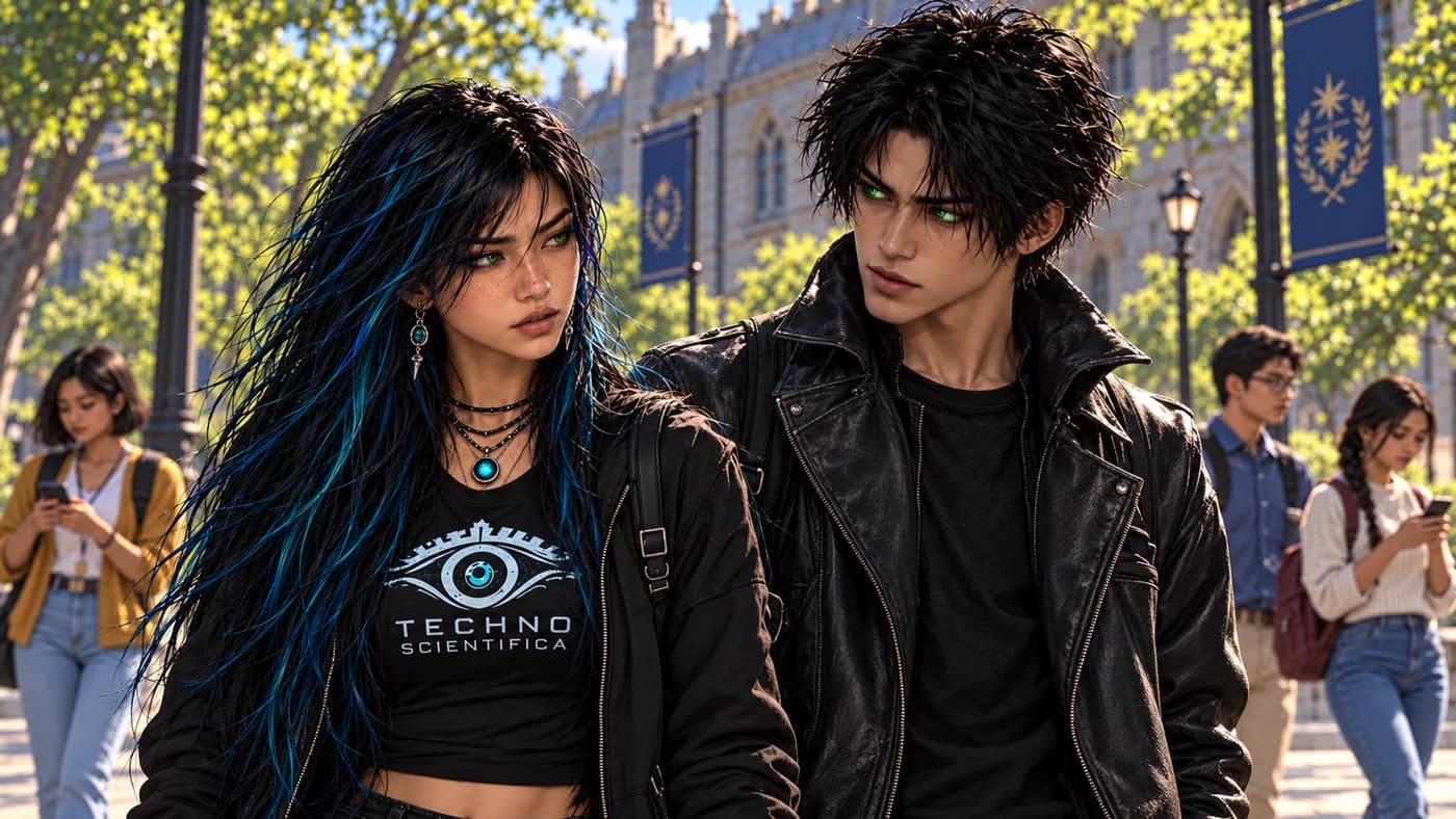 Akimi and Mendo in the illustrated world of Whispers of the Soul